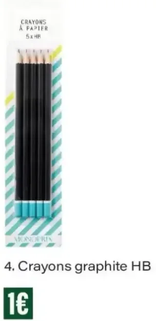 Crayons graphite HB Monoprix