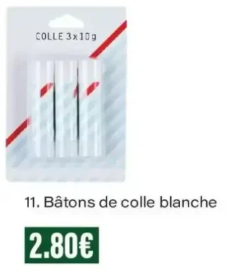 Monoprix Bâtons de colle blanche