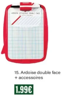 Ardoise double face + accessoires