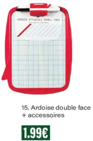 Ardoise double face + accessoires