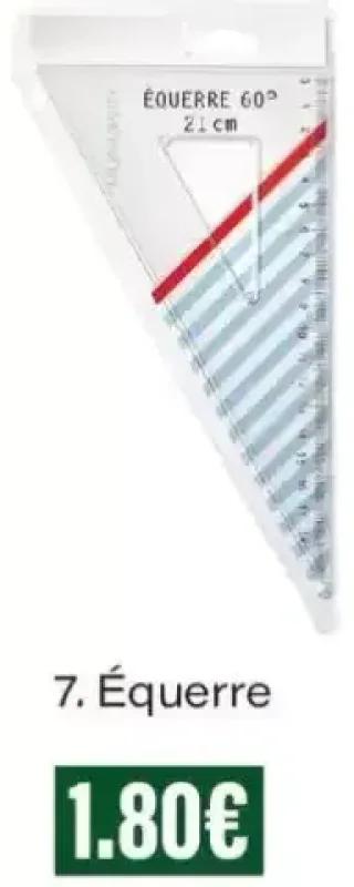 Monoprix Équerre 60° 21 cm
