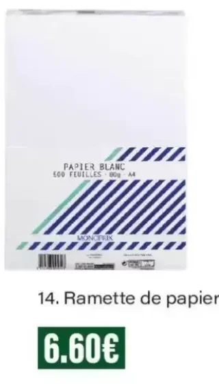 Ramette de papier Monoprix