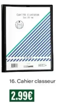 Cahier classeur Monoprix