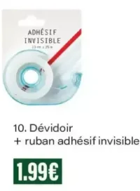 Dévidoir + ruban adhésif invisible Monoprix