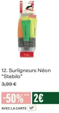 Surligneurs Néon "Stabilo"