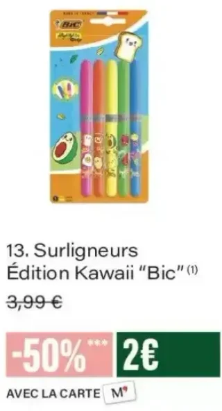 Surligneurs Édition Kawaii "Bic"