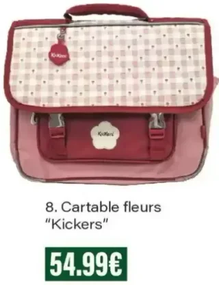 Cartable fleurs "Kickers"