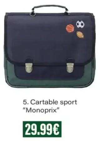 Cartable sport "Monoprix"