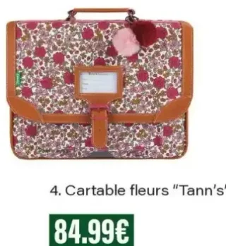 Cartable fleurs "Tann's"