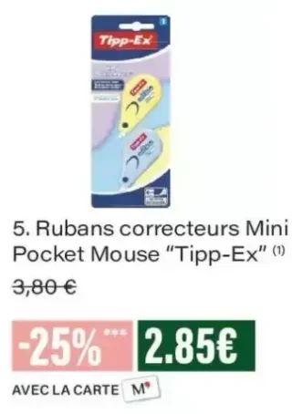 Rubans correcteurs Mini Pocket Mouse Tipp-Ex