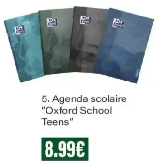 Agenda scolaire "Oxford School Teens"