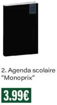 Agenda scolaire "Monoprix"