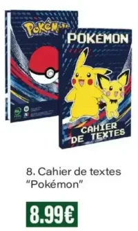 Cahier de textes Pokémon