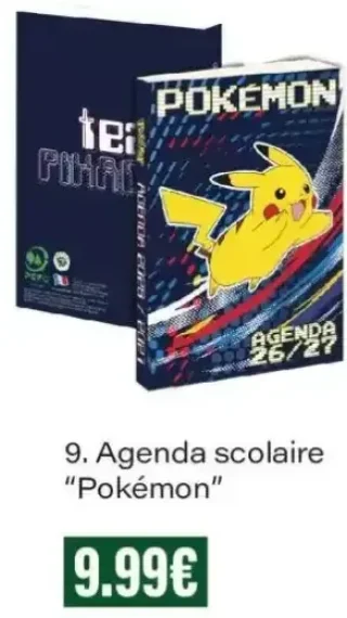 Agenda scolaire Pokémon