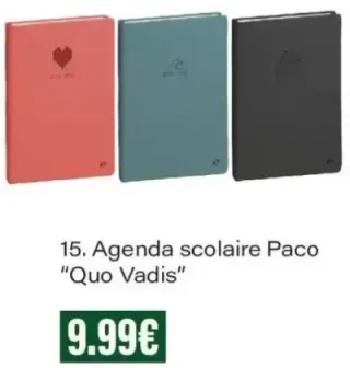 Agenda scolaire Paco Quo Vadis