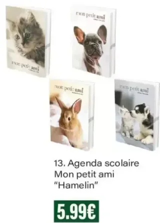 Agenda scolaire Mon petit ami Hamelin