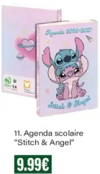 Agenda scolaire Stitch & Angel