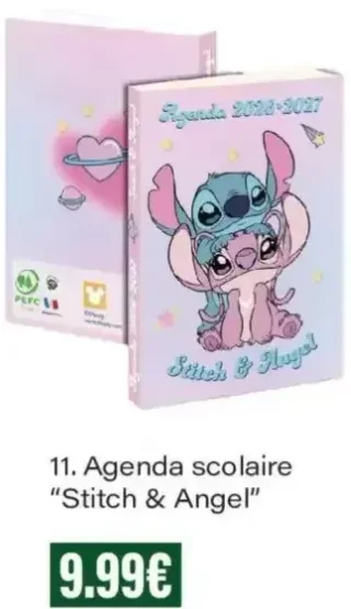 Agenda scolaire Stitch & Angel