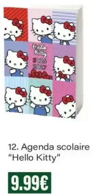Agenda scolaire Hello Kitty