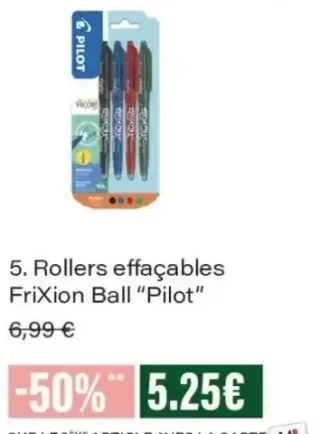 Rollers effaçables FriXion Ball Pilot