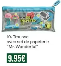 Trousse avec set de papeterie "Mr. Wonderful"