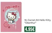 Carnet A5 Hello Kitty "Oberthur"