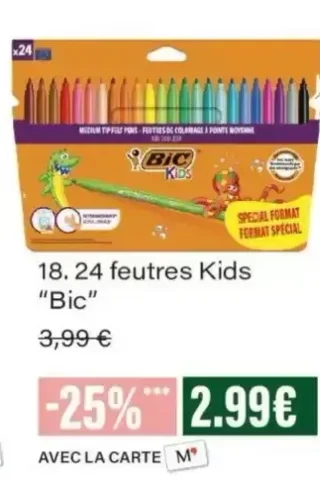 24 feutres Kids Bic