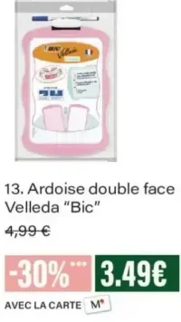 Ardoise double face Velleda Bic