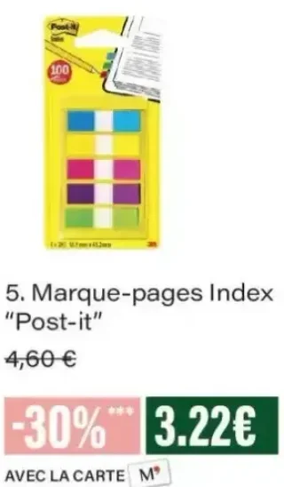 5. Marque-pages Index Post-it