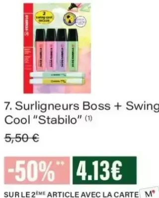 Surligneurs Boss + Swing Cool "Stabilo"