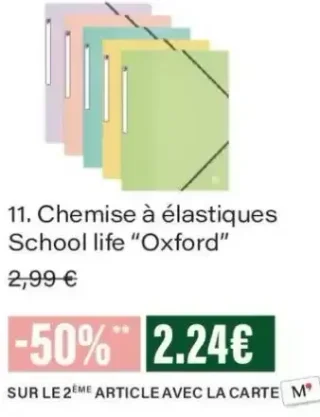 Chemise à élastiques School life "Oxford"