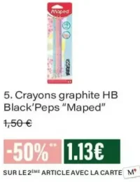 Crayons graphite HB Black'Peps "Maped"