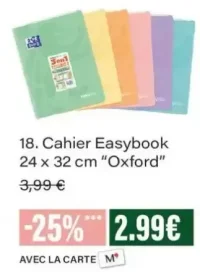 Cahier Easybook 24 x 32 cm Oxford