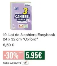 Lot de 3 cahiers Easybook 24 x 32 cm Oxford