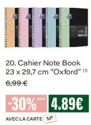 Cahier Note Book 23 x 29,7 cm Oxford