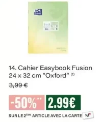Cahier Easybook Fusion 24 x 32 cm Oxford
