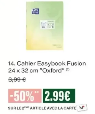 Cahier Easybook Fusion 24 x 32 cm Oxford