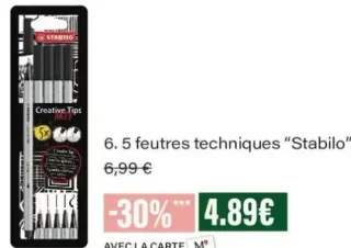 Stabilo 5 feutres techniques