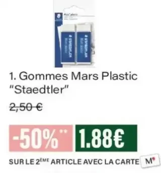 Gommes Mars Plastic Staedtler