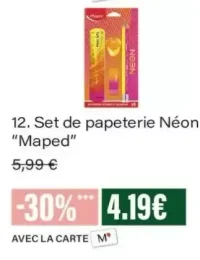 Set de papeterie Néon Maped