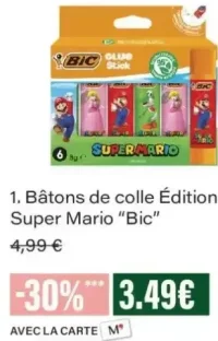 Bâtons de colle Édition Super Mario "Bic"