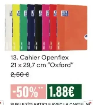 Cahier Openflex 21 x 29,7 cm "Oxford"
