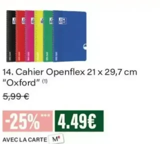 Cahier Openflex 21 x 29,7 cm Oxford