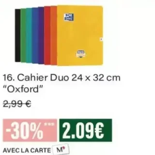 Cahier Duo 24 x 32 cm Oxford