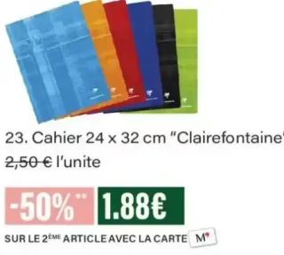 Cahier 24 x 32 cm Clairefontaine