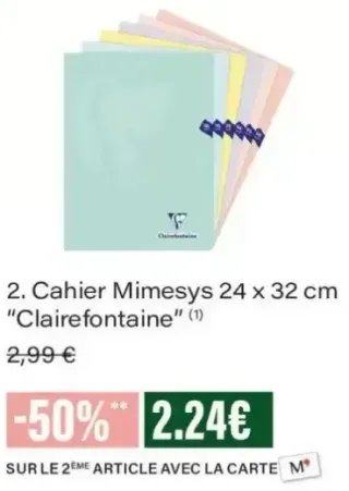 Cahier Mimesys 24 x 32 cm Clairefontaine