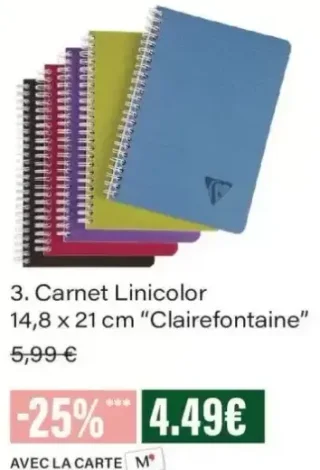 Carnet Linicolor 14,8 x 21 cm Clairefontaine