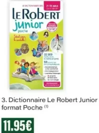 Dictionnaire Le Robert Junior format Poche