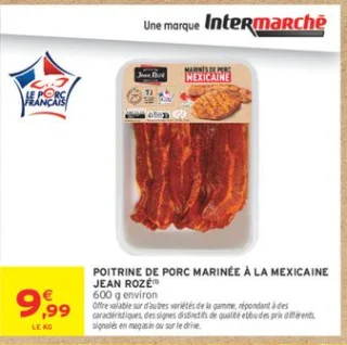 POITRINE DE PORC MARINÉE À LA MEXICAINE JEAN ROZÉ