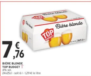 Bière blonde TOP BUDGET